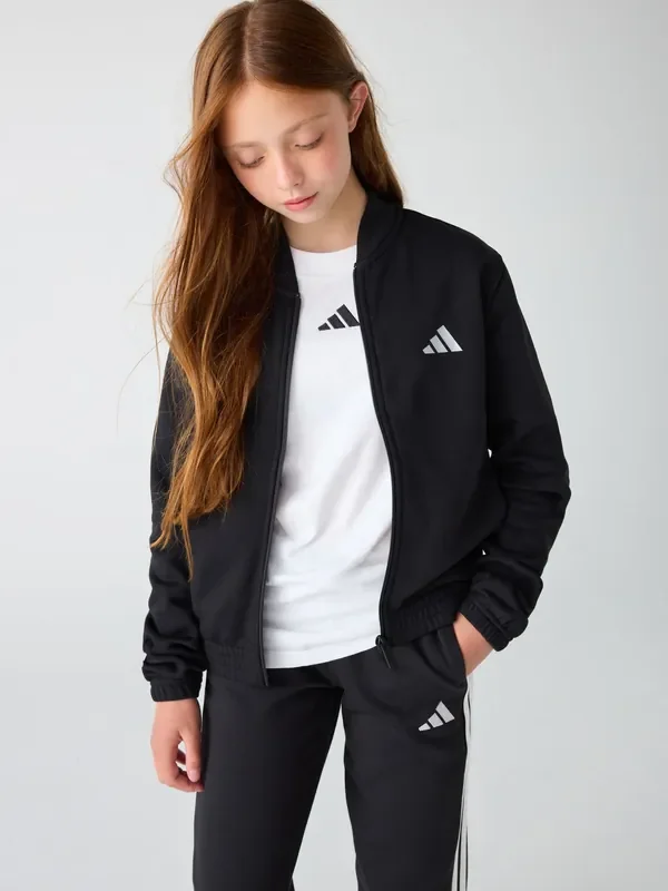 adidas Black Glam Kids Tracksuit