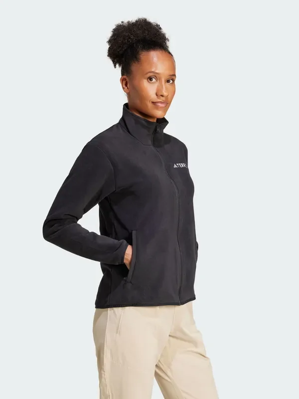adidas Black Multi Essentials Full-Zip Fleece Jacket