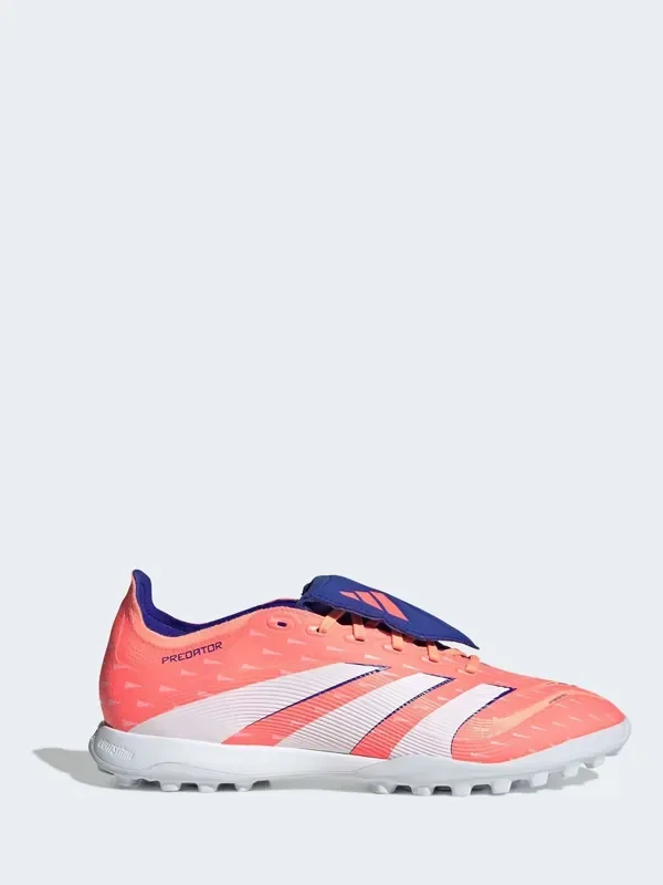 adidas Coral/White Adult Predator League Fold-Over Tongue Turf Boots