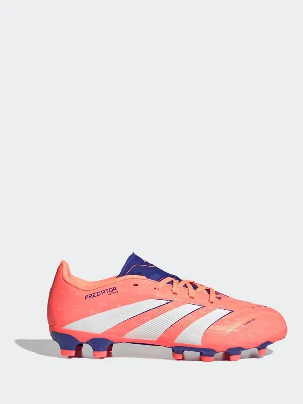 adidas Coral/White Kids Predator League Multi-Ground Boots