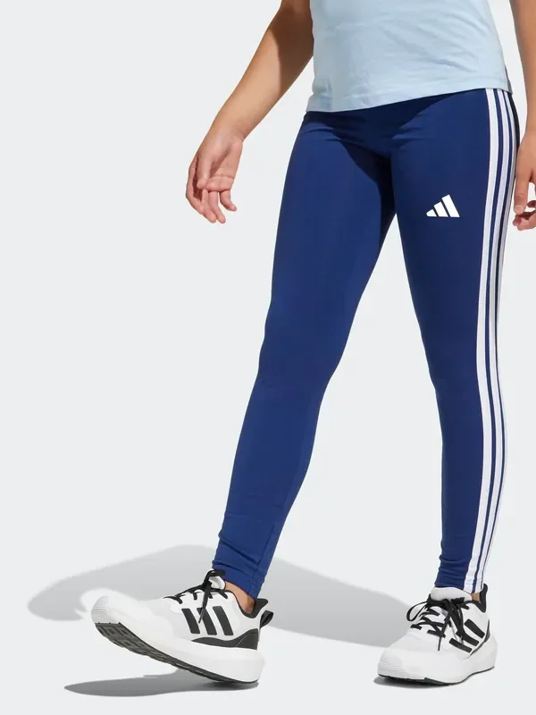 adidas Navy Essentials 3-Stripes Kids Leggings