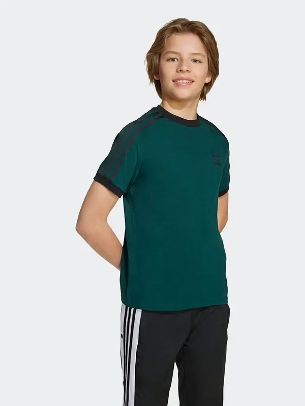 adidas Originals Green Adicolor 3-Stripes Kids T-Shirt