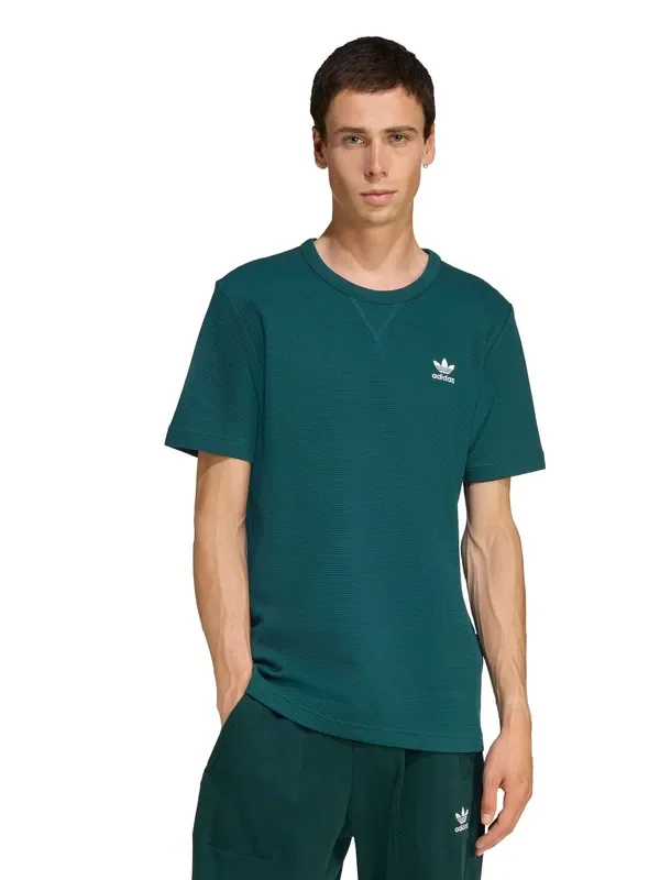 adidas Originals Green Trefoil Essentials Waffle T-Shirt