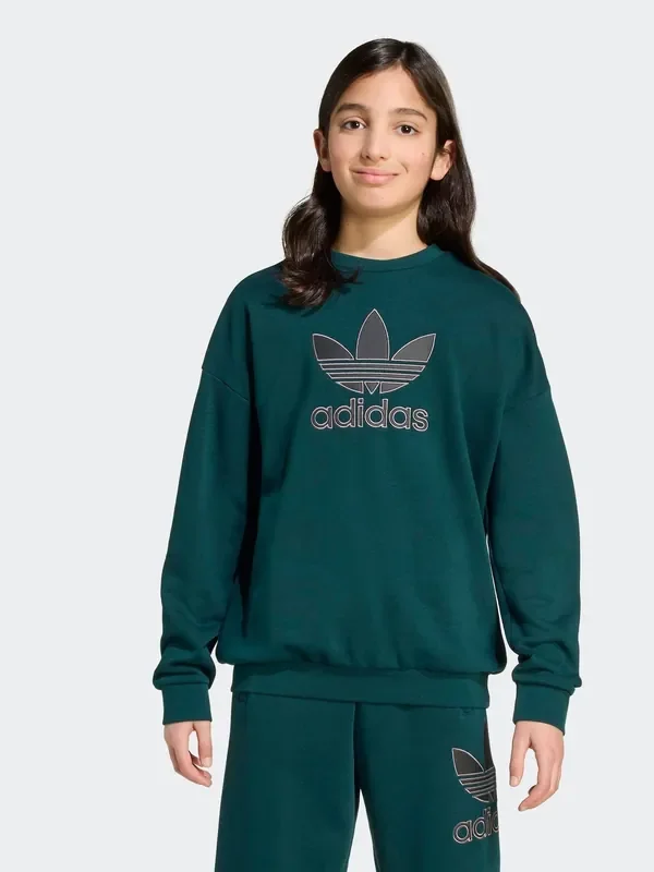 adidas Originals Green Trefoil Kids Sweatshirt