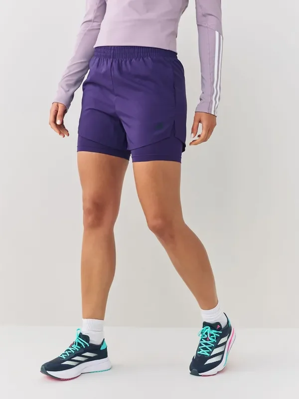 adidas Purple Minimal 2-In-1 Shorts