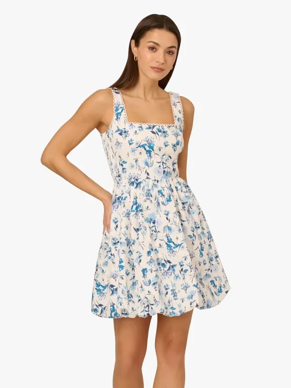 Adrianna by Adrianna Papell Balloon White Short Dress