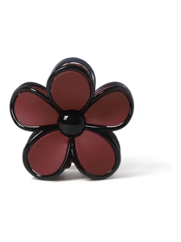Aela Red Matte Flower Hair Claw