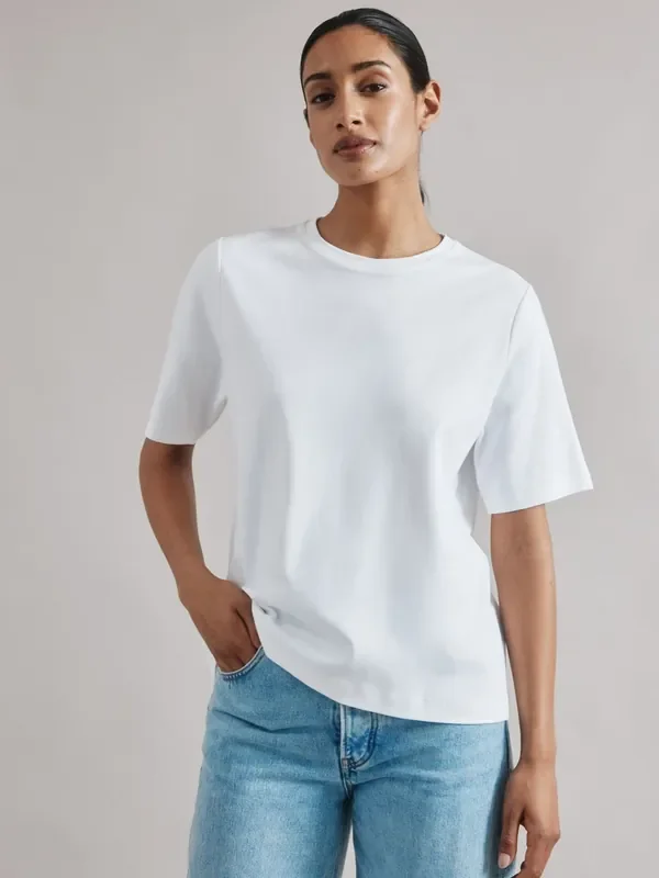 Albaray Boxy 100% Cotton White T-Shirt