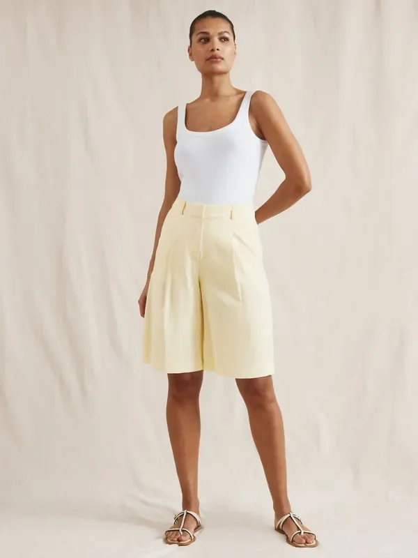 Albaray Cream Tailored Shorts