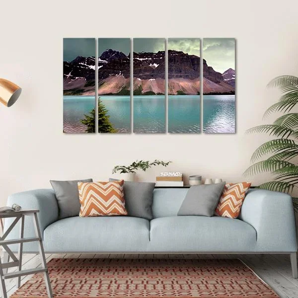 Alberta Glacier Lake Canvas Wall Art