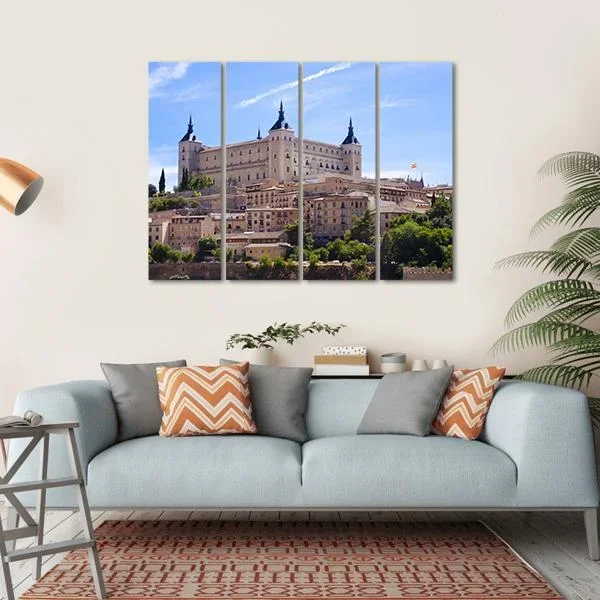 Alcazar In Toledo Spain Canvas Wall Art