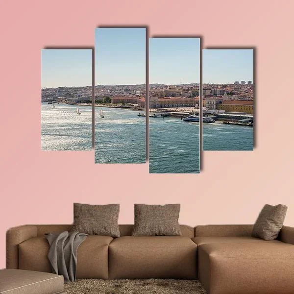 Alfama from the Tagus River Canvas Wall Art