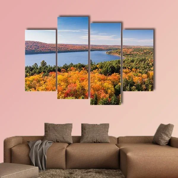 Algonquin Provincial Park Autumn Lake View Canvas Wall Art