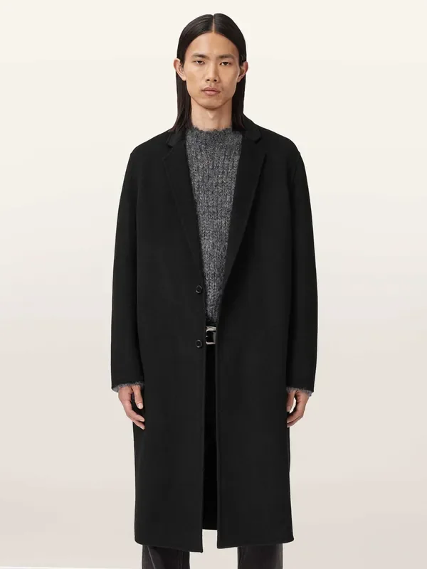 AllSaints Black Brax Coat