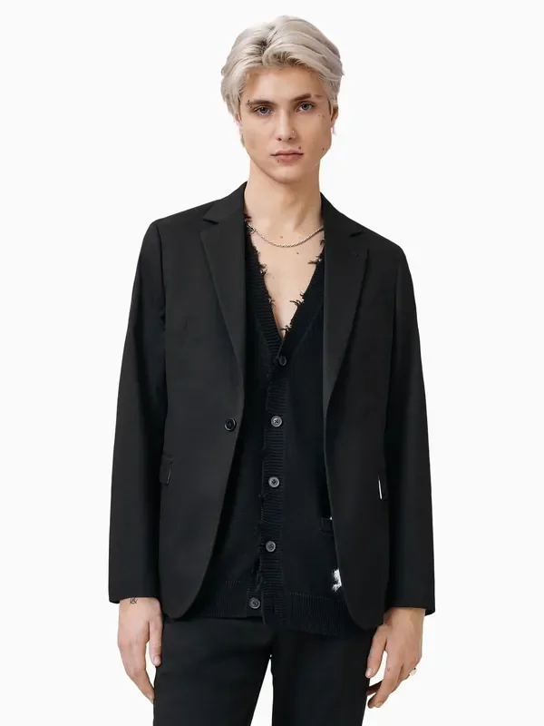 AllSaints Black Odin Blazer