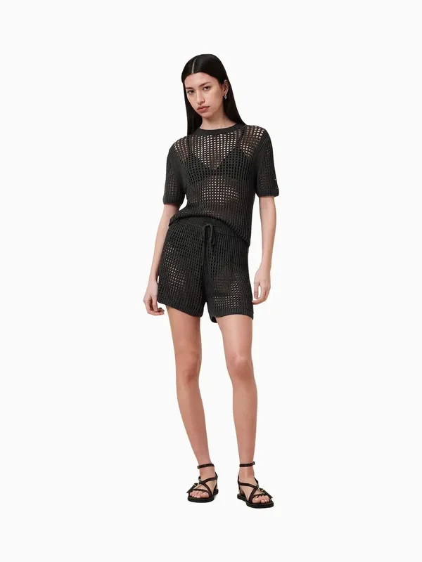 AllSaints Black Paloma Shorts