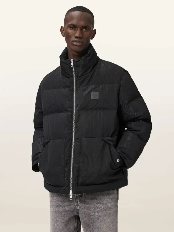 AllSaints Black Pulse Puffer Jacket
