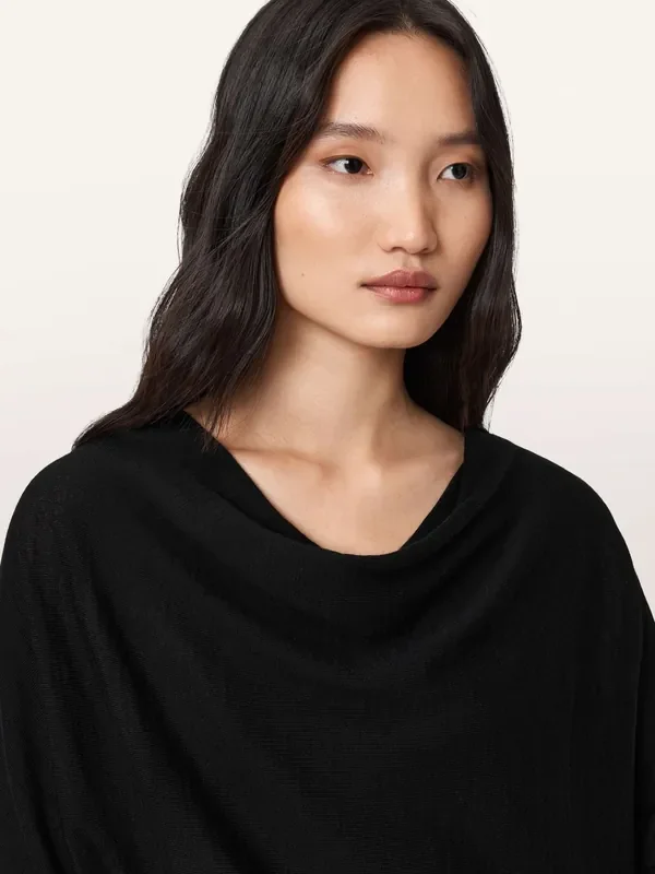 AllSaints Black Ridley M Crop Jumper
