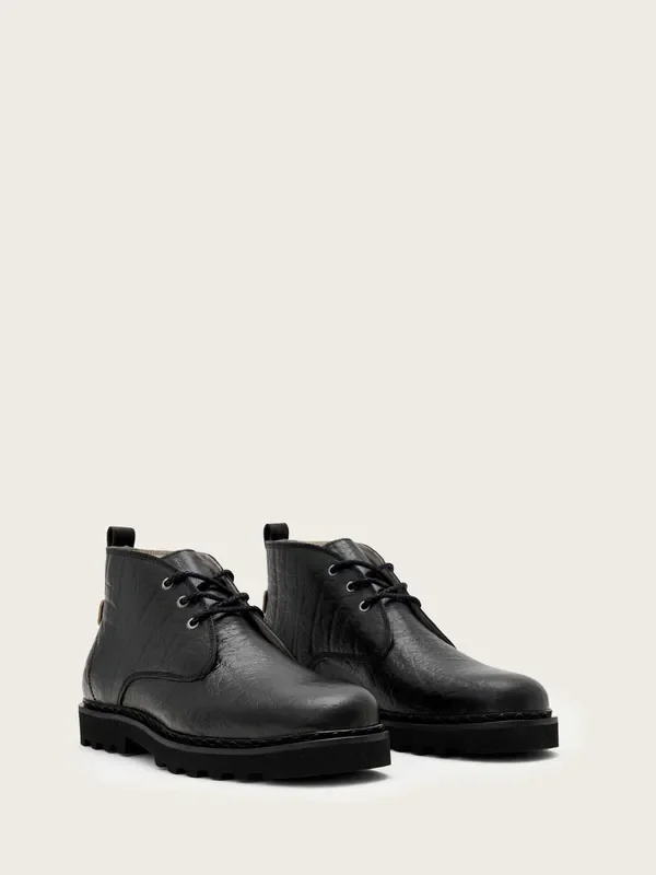 AllSaints Black Skiff Mid Boots