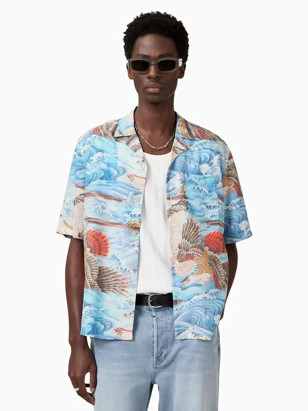 AllSaints Blue Corsican Shirt