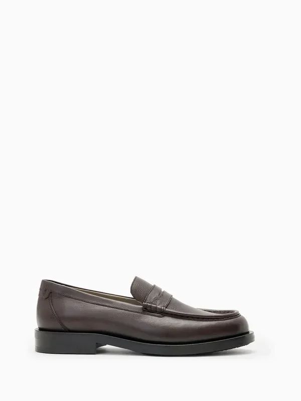 AllSaints Brown Bloom Loafers