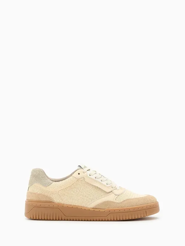 AllSaints Cream Regan Mesh Low Trainers