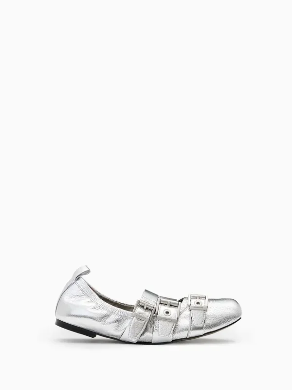 AllSaints Grey Aurora Metallic Shoes