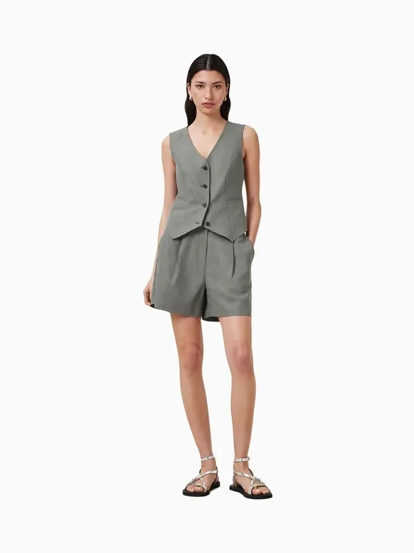 AllSaints Grey Averie Lin Shorts