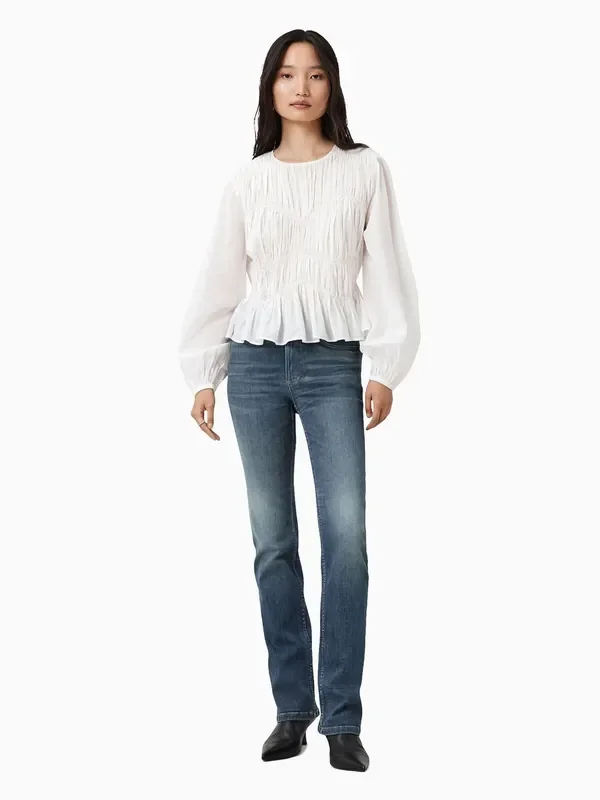 AllSaints Grey Slim Haldan Bootcut Jeans