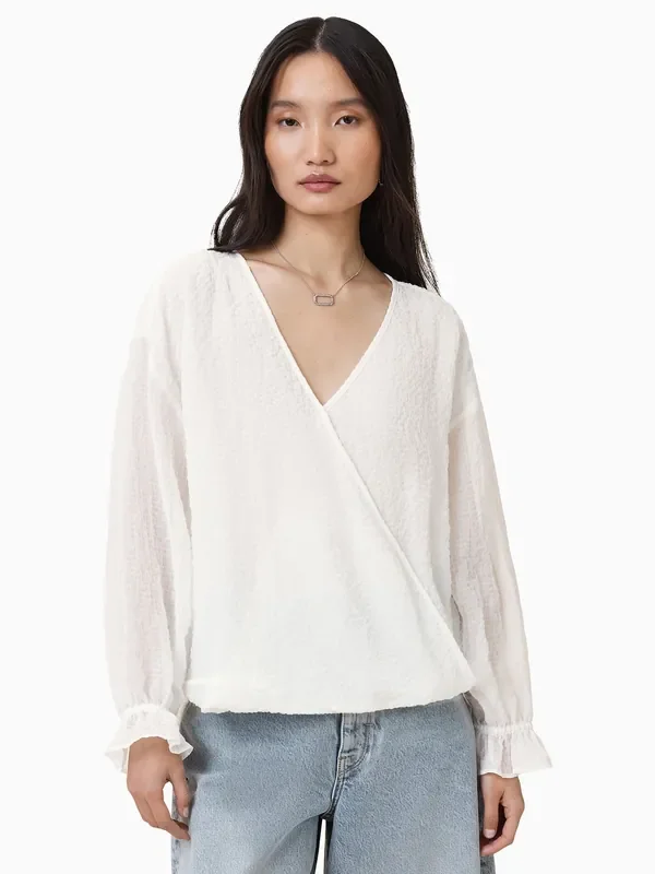 AllSaints White Penny Top