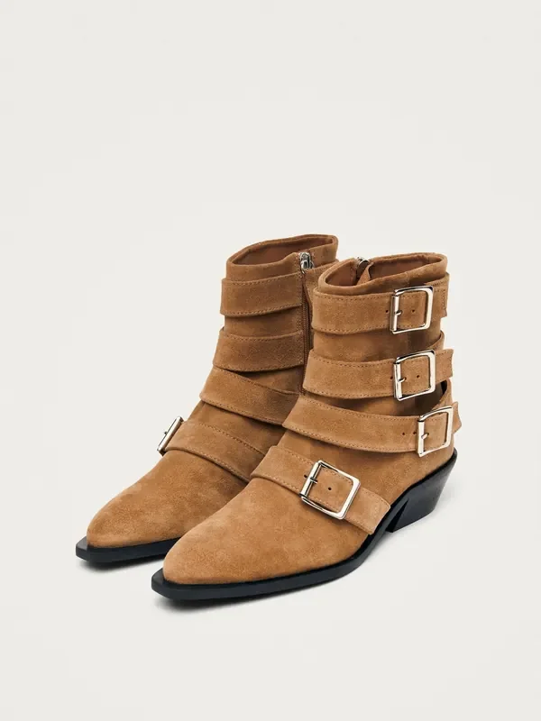 Alohas Brown Eras Leather Ankle Boots