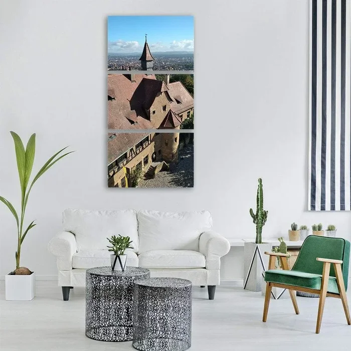 Altenburg Castle Aerial View Vertical Canvas Wall Art