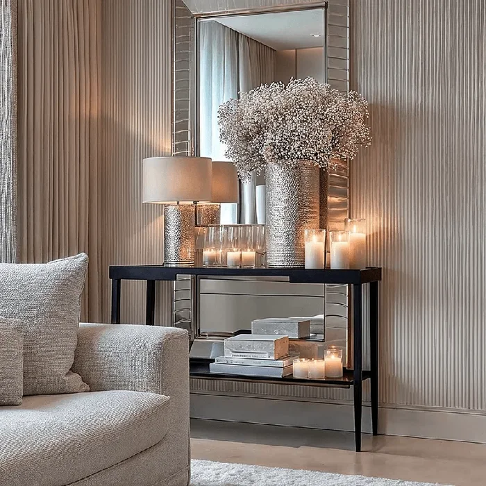 Amiya Black Wood Veneer Console Table