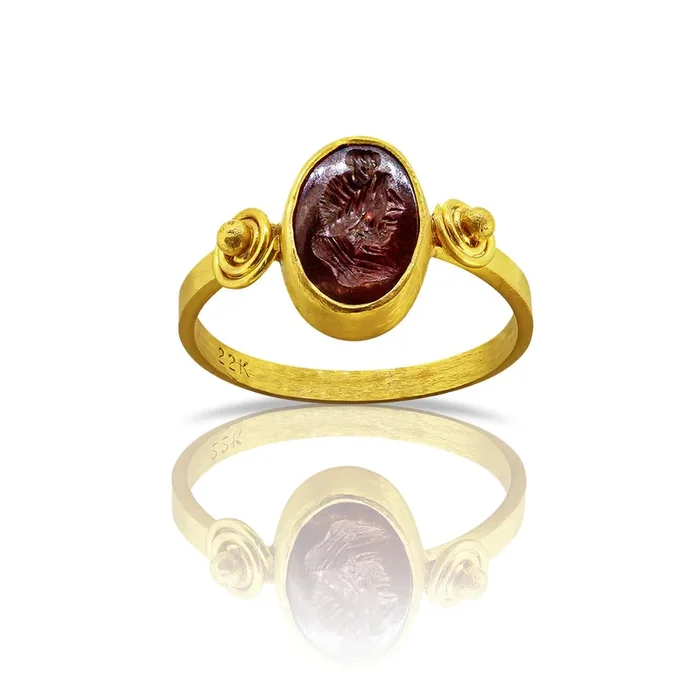 Ancient Roman Serapis Intaglio Ring