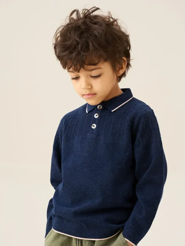 Angel & Rocket Blue Ryle Polo Neck Jumper