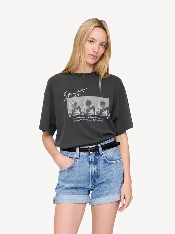 ANINE BING Black Ashton Concert T-Shirt Seasons