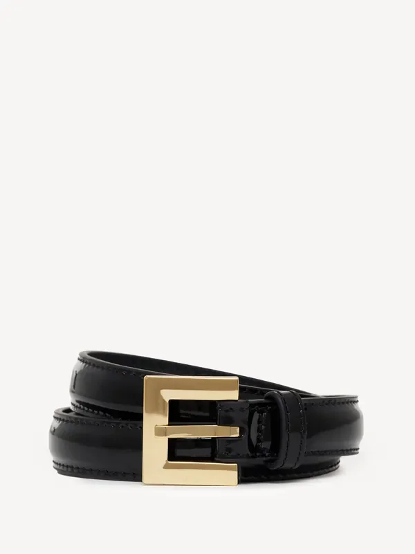 ANINE BING Black Nicola Belt Seasons