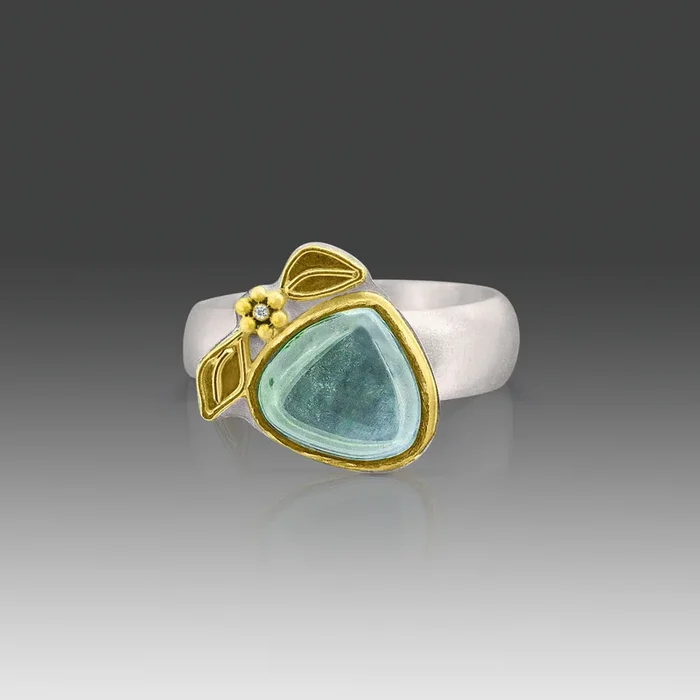 Aqua Blossom Ring