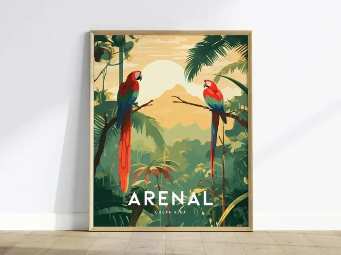 Arenal Volcano Costa Rica Poster | Central America Nature Wall Art | Framed or Unframed