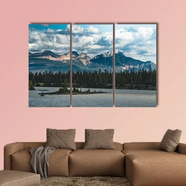 Athabasca River Canada Landscape Canvas Wall Art