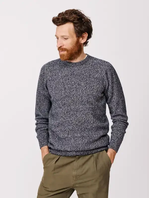 Aubin Blue Abbots Cashmere Touch Crew Neck Jumper