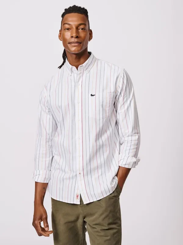 Aubin Blue Aldridge Oxford Button Down 100% Cotton Shirt