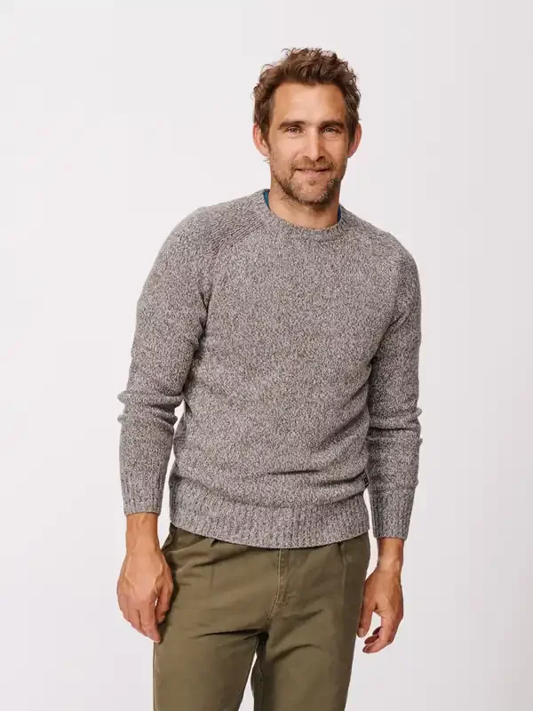 Aubin Green Riply Twist Crew Neck Jumper