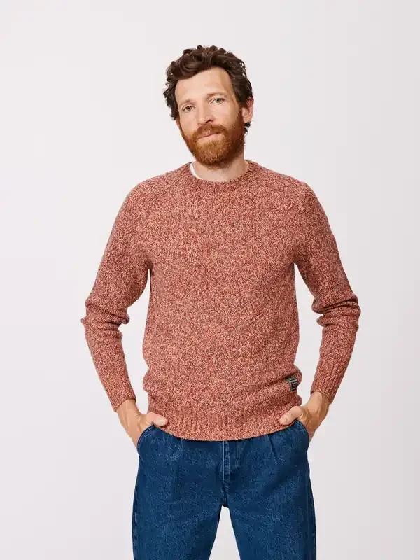 Aubin Orange Riply Twist Crew Neck Jumper