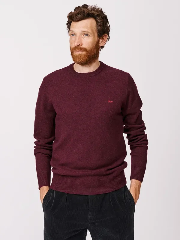 Aubin Red Westbourne Crew Jumper