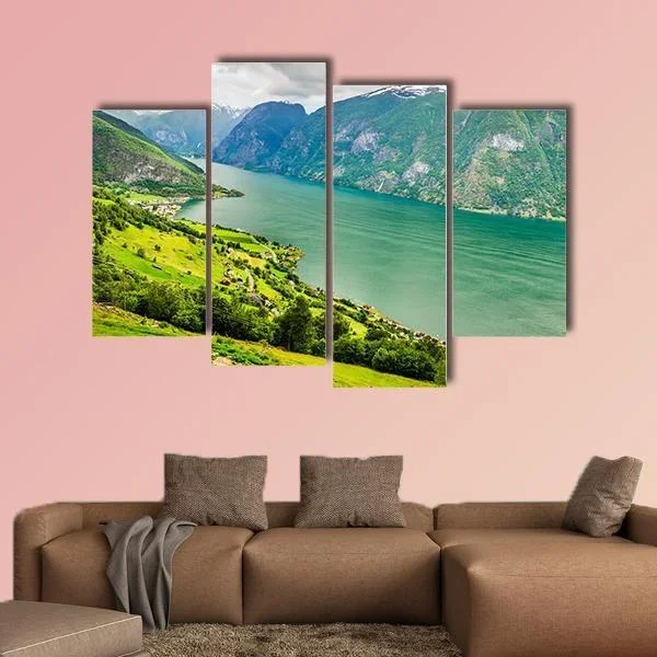 Aurland Valley and Fjords Canvas Wall Art
