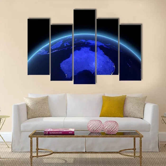 Australia and New Zealand from Space Canvas Wall Art