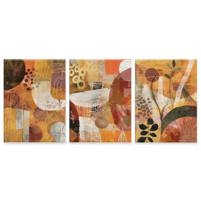 Autumn Abstracts Trio Canvas Print