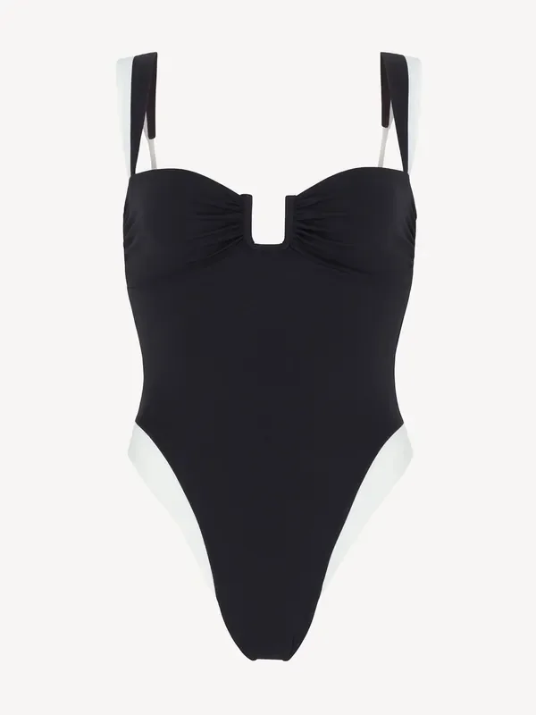 Away That Day Black Cannes One Piece Swimsuit Seasons