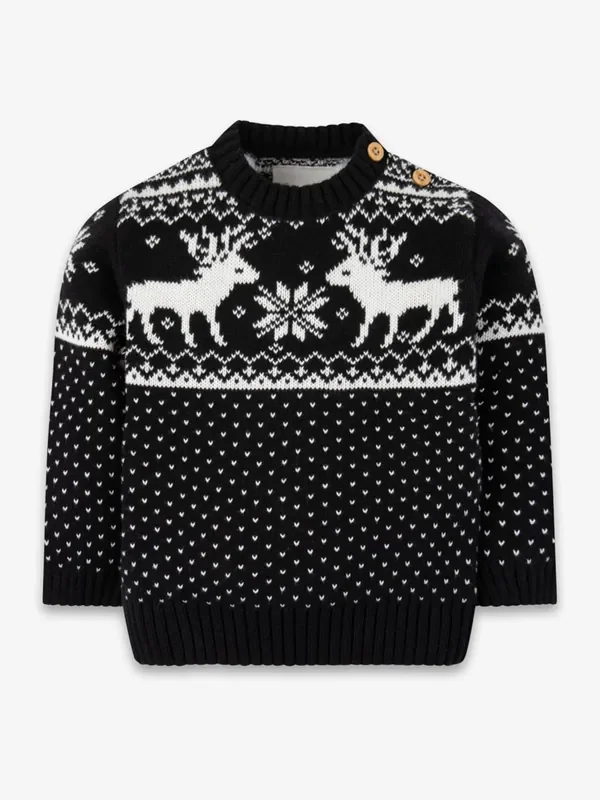 Baby Christmas Reindeer Fairisle Jumper